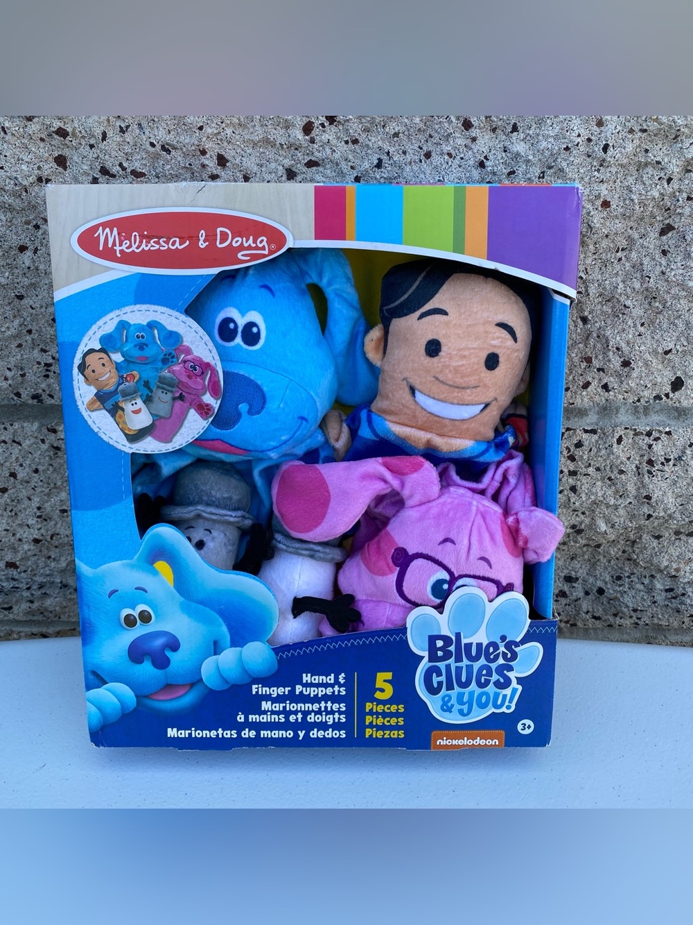 Melissa & Doug Blue's Clues & You 5 Pc Hand & Finger Puppets New
